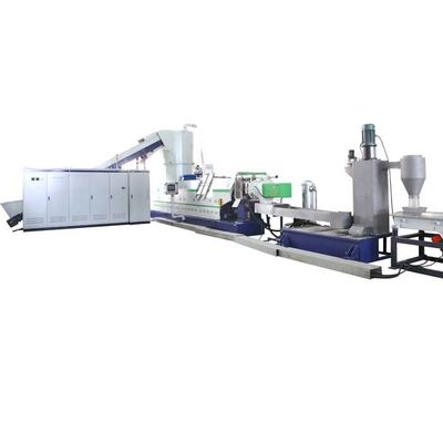 Mesin Daur Ulang PP PE Horizontal Mesin Pelletizing Single Stage Dengan Cutter Compactor