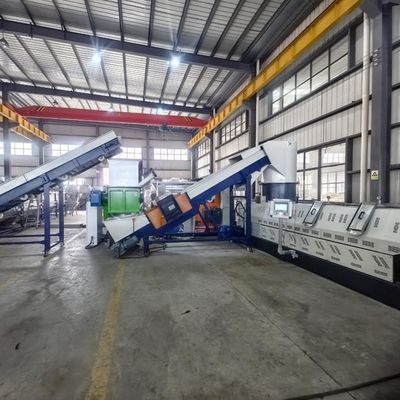 PP PE Extruder Plastic Pelletizing Line, Mesin Pelletizing Dua Tahap 500kg/Hr
