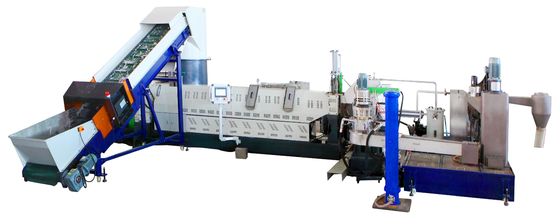250 kg/Hr - 300 kg/Hr Granulator Ekstruder Sekrup Tunggal Untuk Daur Ulang Plastik