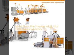 Mesin penghancur film plastik campuran WEEE / ELV HDPE daur ulang